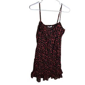 Shasa Dress Women's XS Mini Floral Sleeveless Ruffle Round Neck Casual